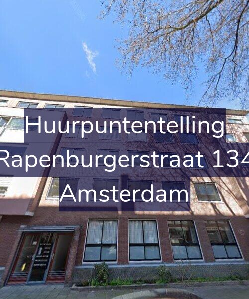 Foto gevel Huurpuntentelling voor Rapenburgerstraat 134, Amsterdam