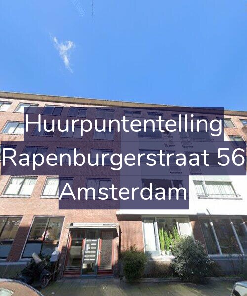 Foto gevel Huurpuntentelling voor Rapenburgerstraat 56, Amsterdam