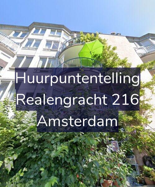 Foto gevel Huurpuntentelling voor Realengracht 216, Amsterdam