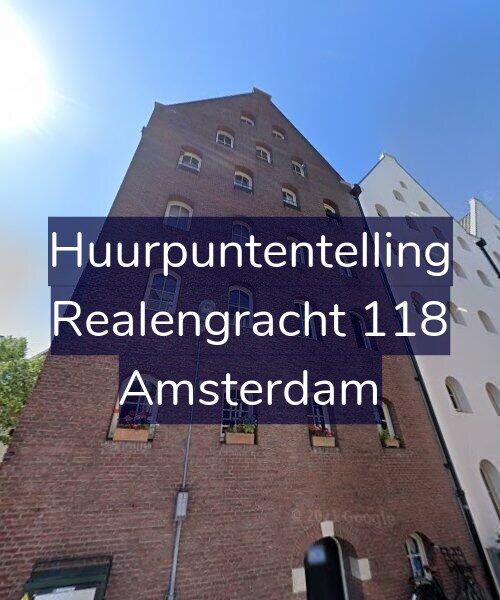 Foto gevel Huurpuntentelling voor Realengracht 118, Amsterdam