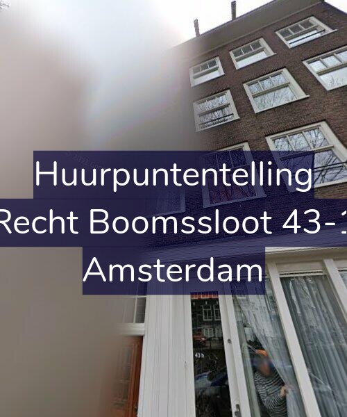 Foto gevel Huurpuntentelling voor Recht Boomssloot 43-1, Amsterdam