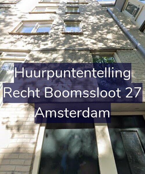 Foto gevel Huurpuntentelling voor Recht Boomssloot 27, Amsterdam