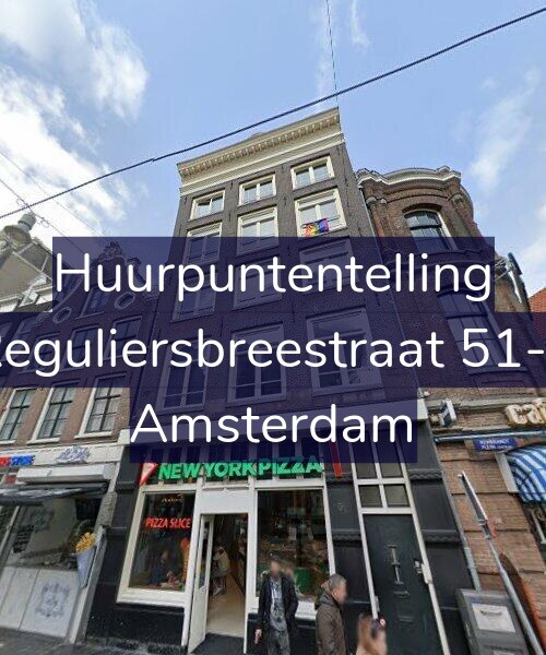 Foto gevel Huurpuntentelling voor Reguliersbreestraat 51-1, Amsterdam