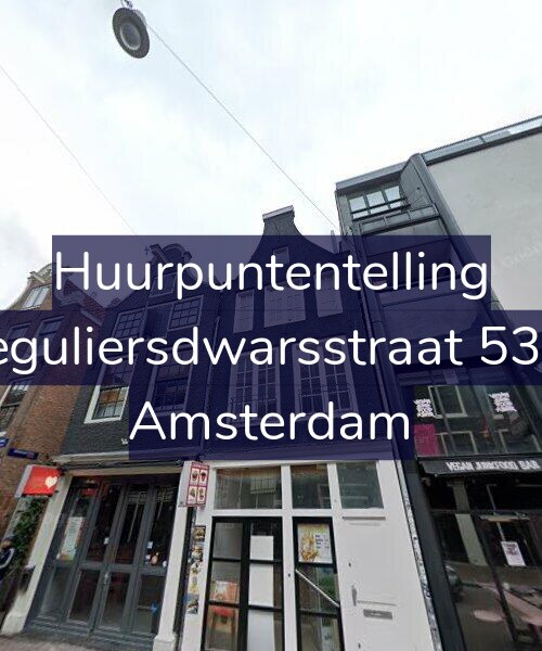 Foto gevel Huurpuntentelling voor Reguliersdwarsstraat 53-1, Amsterdam