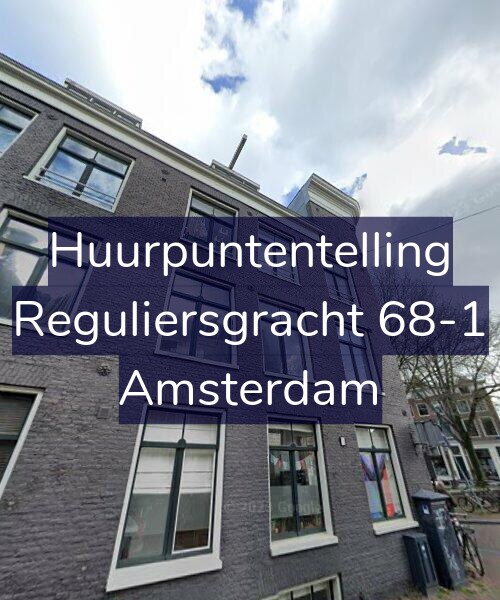 Foto gevel Huurpuntentelling voor Reguliersgracht 68-1, Amsterdam