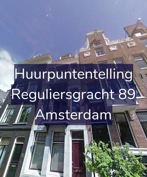 Foto gevel Huurpuntentelling voor Reguliersgracht 89, Amsterdam