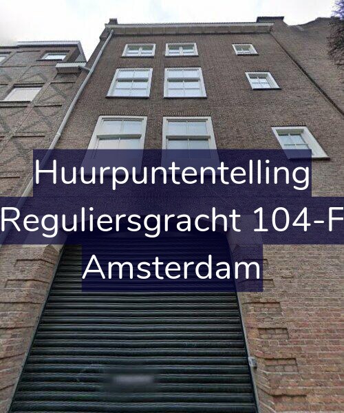 Foto gevel Huurpuntentelling voor Reguliersgracht 104-F, Amsterdam