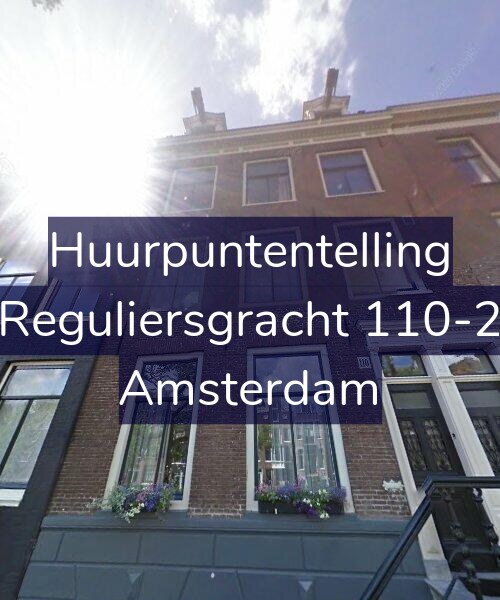 Foto gevel Huurpuntentelling voor Reguliersgracht 110-2, Amsterdam
