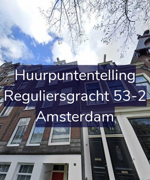 Foto gevel Huurpuntentelling voor Reguliersgracht 53-2, Amsterdam