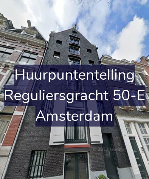 Foto gevel Huurpuntentelling voor Reguliersgracht 50-E, Amsterdam