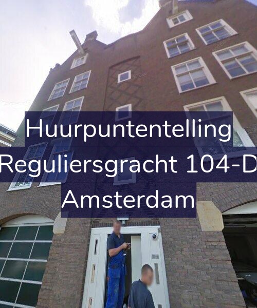 Foto gevel Huurpuntentelling voor Reguliersgracht 104-D, Amsterdam