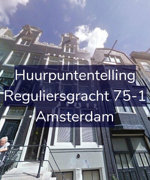 Foto gevel Huurpuntentelling voor Reguliersgracht 75-1, Amsterdam