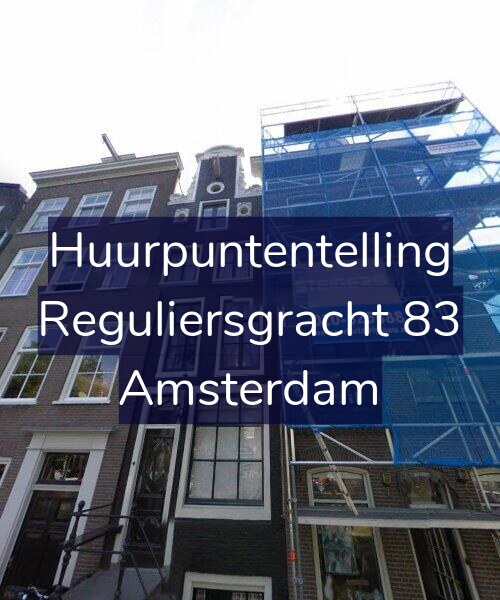 Foto gevel Huurpuntentelling voor Reguliersgracht 83, Amsterdam