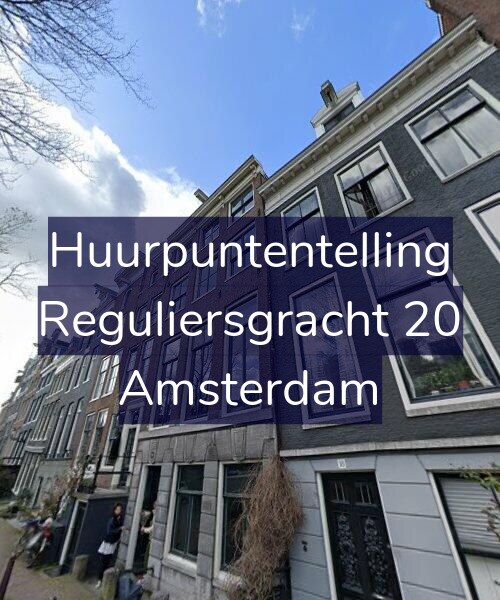 Foto gevel Huurpuntentelling voor Reguliersgracht 20, Amsterdam