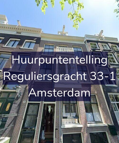 Foto gevel Huurpuntentelling voor Reguliersgracht 33-1, Amsterdam
