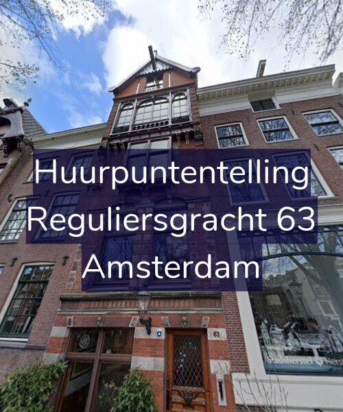 Foto gevel Huurpuntentelling voor Reguliersgracht 63, Amsterdam
