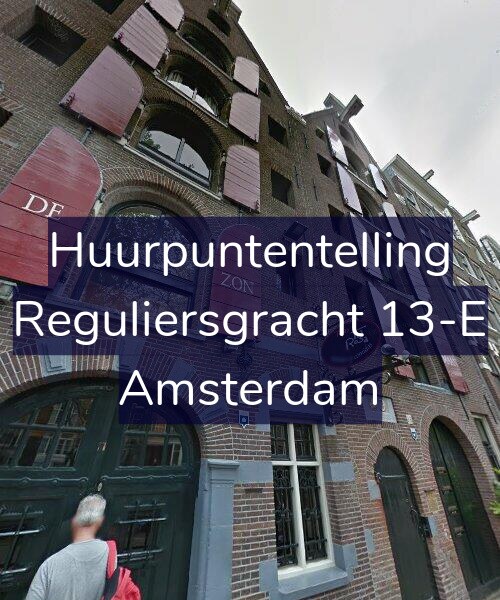 Foto gevel Huurpuntentelling voor Reguliersgracht 13-E, Amsterdam