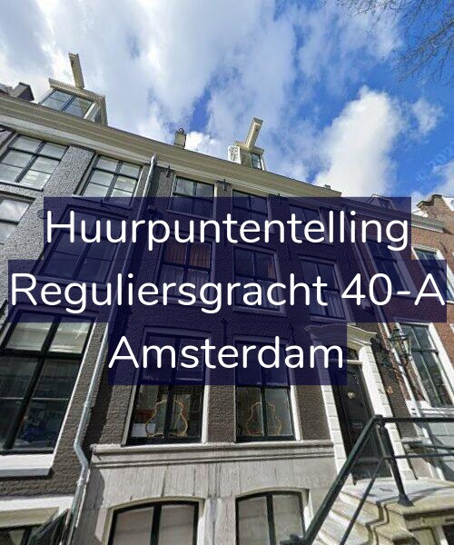 Foto gevel Huurpuntentelling voor Reguliersgracht 40-A, Amsterdam