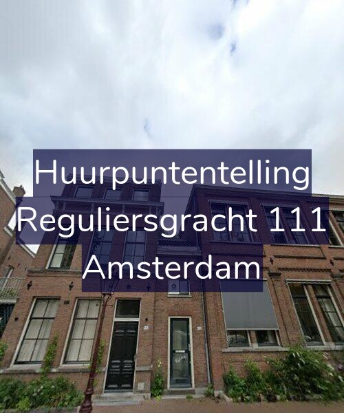 Foto gevel Huurpuntentelling voor Reguliersgracht 111, Amsterdam