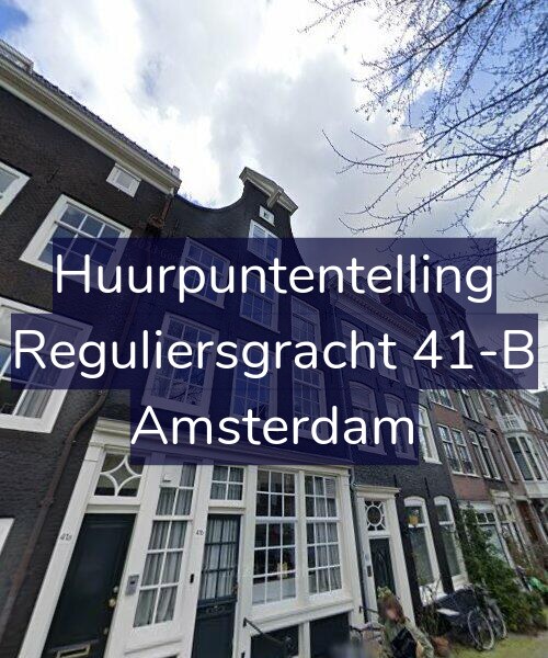 Foto gevel Huurpuntentelling voor Reguliersgracht 41-B, Amsterdam