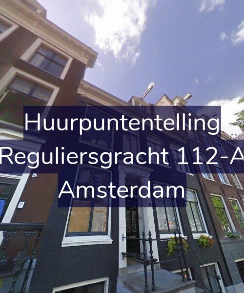 Foto gevel Huurpuntentelling voor Reguliersgracht 112-A, Amsterdam