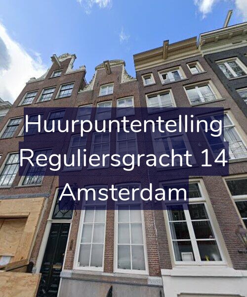 Foto gevel Huurpuntentelling voor Reguliersgracht 14, Amsterdam