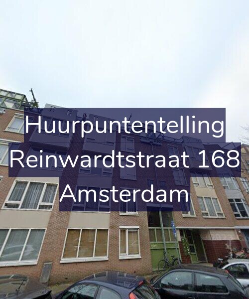 Foto gevel Huurpuntentelling voor Reinwardtstraat 168, Amsterdam