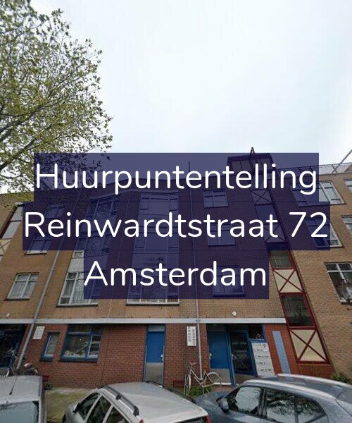 Foto gevel Huurpuntentelling voor Reinwardtstraat 72, Amsterdam