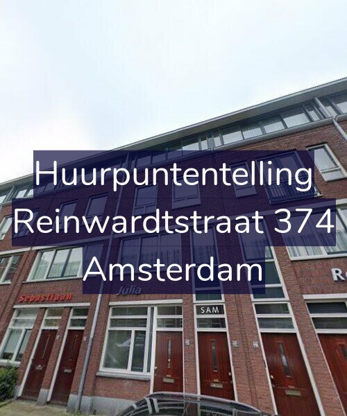 Foto gevel Huurpuntentelling voor Reinwardtstraat 374, Amsterdam