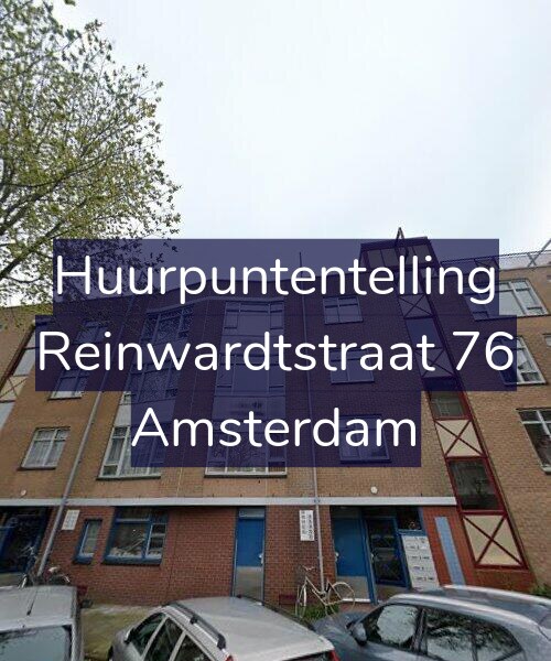Foto gevel Huurpuntentelling voor Reinwardtstraat 76, Amsterdam