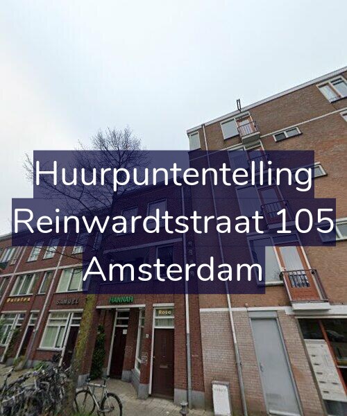 Foto gevel Huurpuntentelling voor Reinwardtstraat 105, Amsterdam
