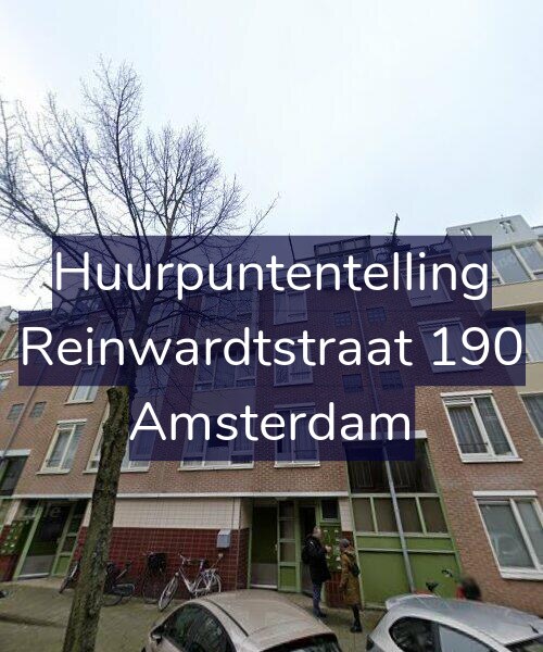 Foto gevel Huurpuntentelling voor Reinwardtstraat 190, Amsterdam