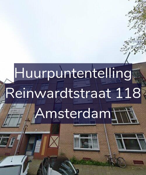 Foto gevel Huurpuntentelling voor Reinwardtstraat 118, Amsterdam