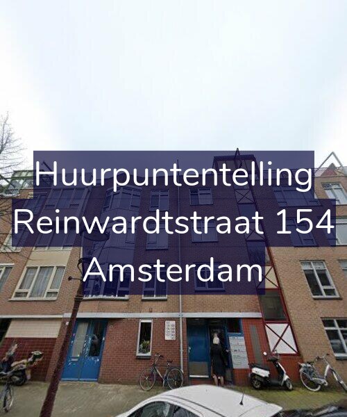 Foto gevel Huurpuntentelling voor Reinwardtstraat 154, Amsterdam