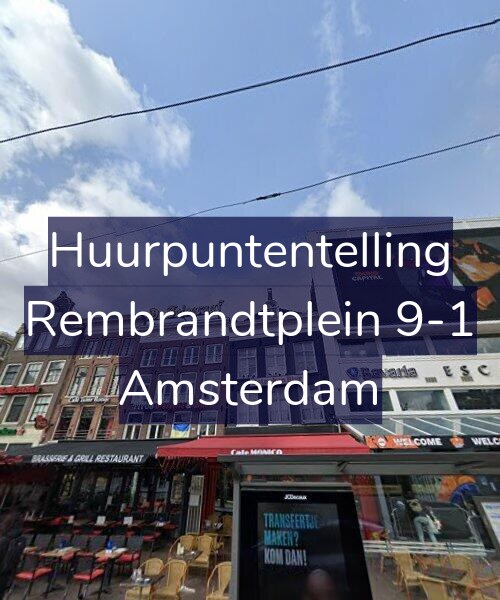 Foto gevel Huurpuntentelling voor Rembrandtplein 9-1, Amsterdam