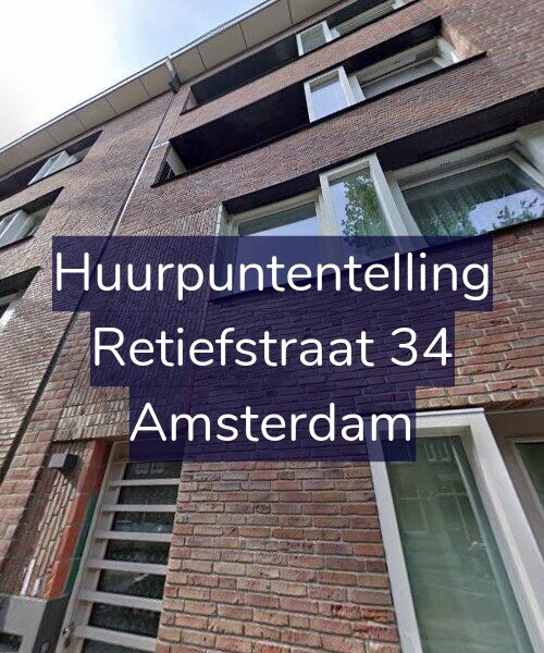 Foto gevel Huurpuntentelling voor Retiefstraat 34, Amsterdam