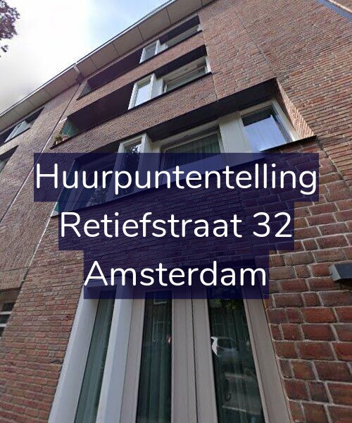Foto gevel Huurpuntentelling voor Retiefstraat 32, Amsterdam