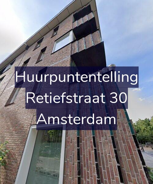 Foto gevel Huurpuntentelling voor Retiefstraat 30, Amsterdam