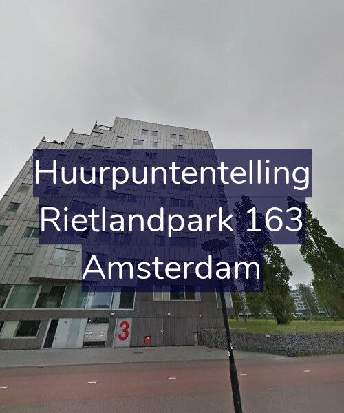 Foto gevel Huurpuntentelling voor Rietlandpark 163, Amsterdam