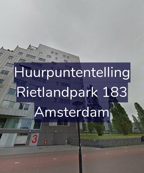 Foto gevel Huurpuntentelling voor Rietlandpark 183, Amsterdam