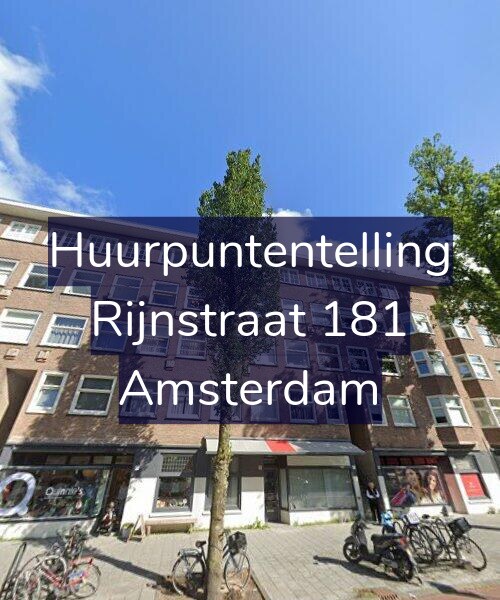 Foto gevel Huurpuntentelling voor Rijnstraat 181, Amsterdam