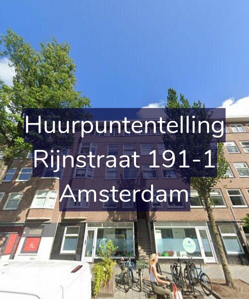 Foto gevel Huurpuntentelling voor Rijnstraat 191-1, Amsterdam