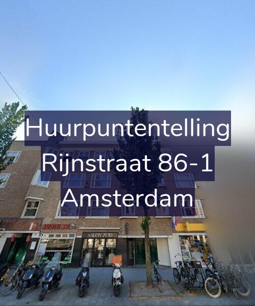 Foto gevel Huurpuntentelling voor Rijnstraat 86-1, Amsterdam