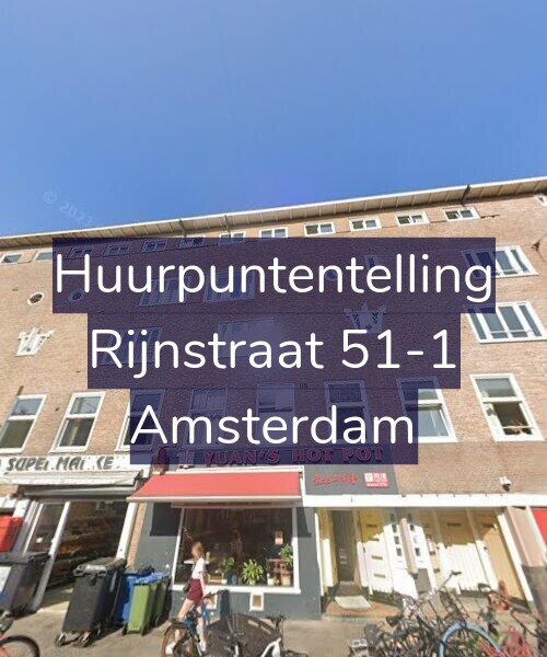 Foto gevel Huurpuntentelling voor Rijnstraat 51-1, Amsterdam
