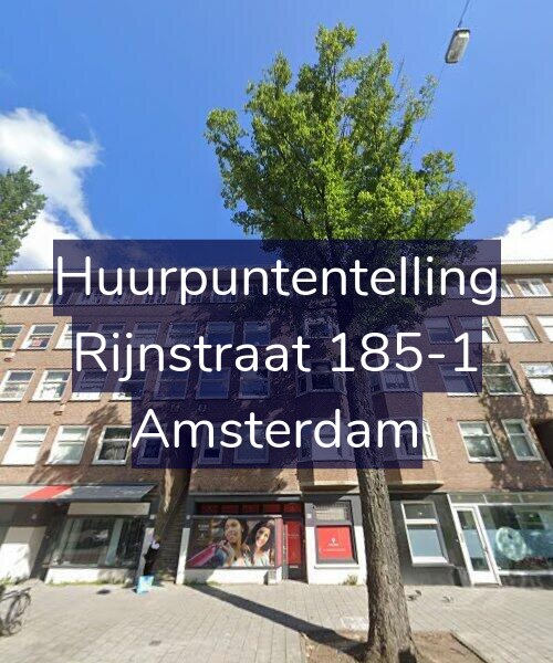 Foto gevel Huurpuntentelling voor Rijnstraat 185-1, Amsterdam