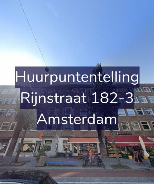Foto gevel Huurpuntentelling voor Rijnstraat 182-3, Amsterdam