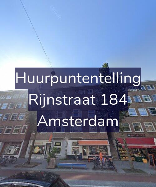 Foto gevel Huurpuntentelling voor Rijnstraat 184, Amsterdam