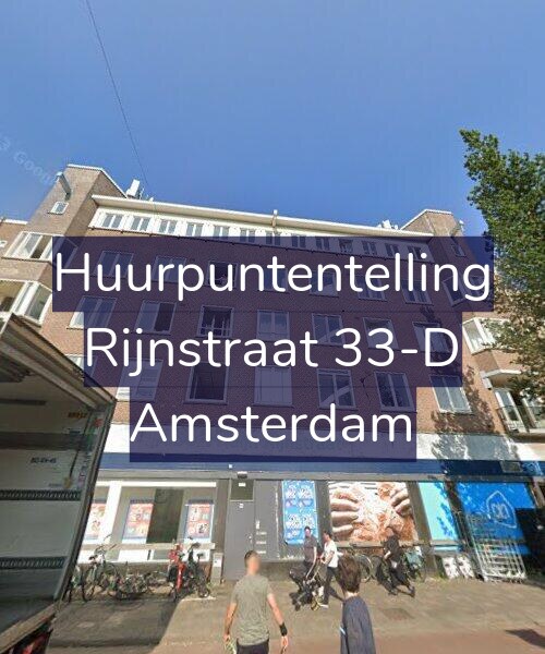 Foto gevel Huurpuntentelling voor Rijnstraat 33-D, Amsterdam