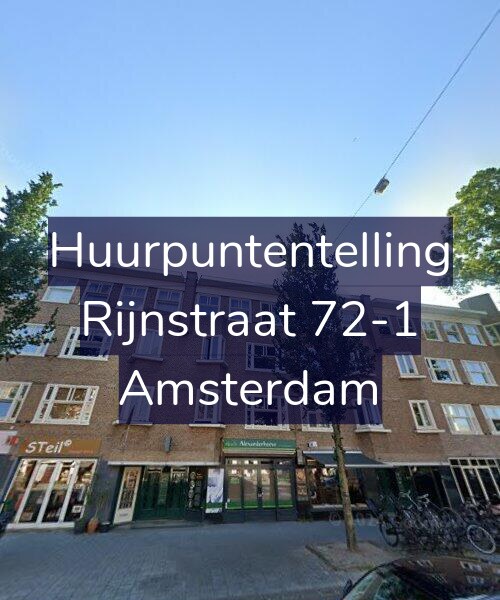 Foto gevel Huurpuntentelling voor Rijnstraat 72-1, Amsterdam