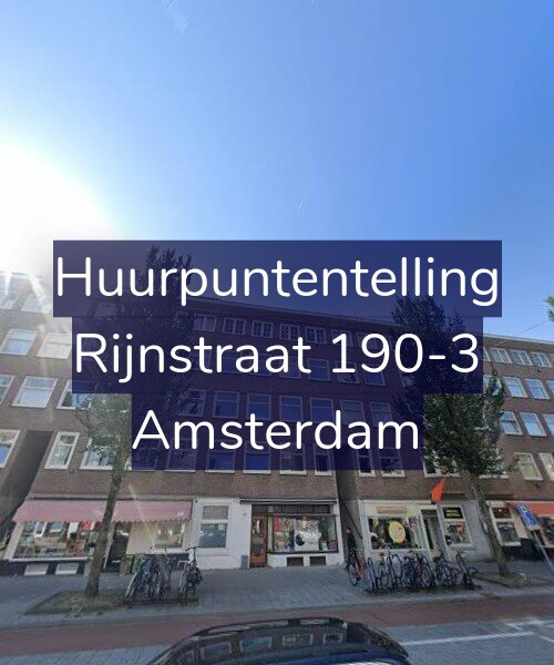 Foto gevel Huurpuntentelling voor Rijnstraat 190-3, Amsterdam
